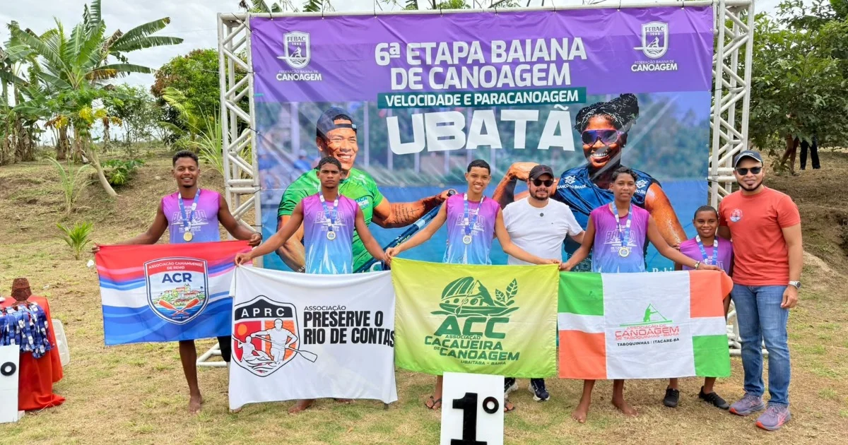Ubatã conquista três medalhas na 6ª etapa do Campeonato Baiano de Canoagem
