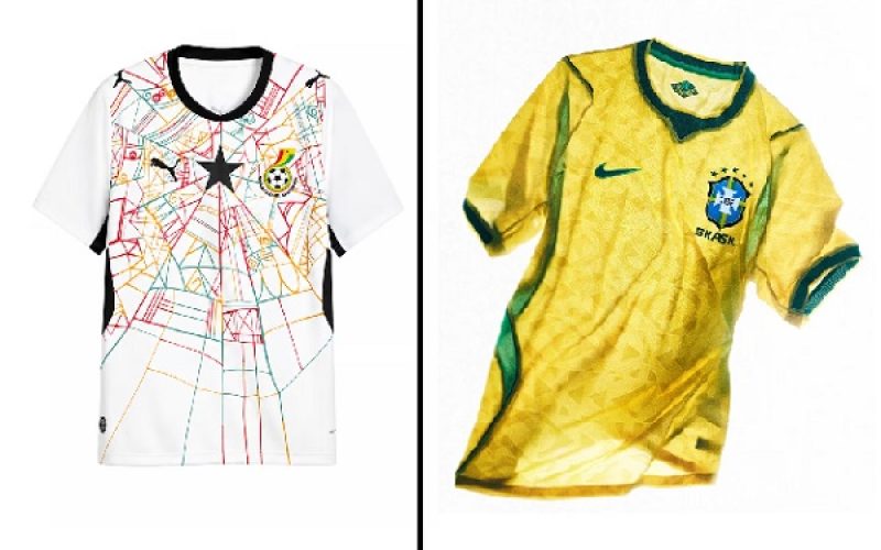 Camisa do Brasil é eleita a 2ª mais bonita da Copa em ranking; Gana fica com o 1º lugar