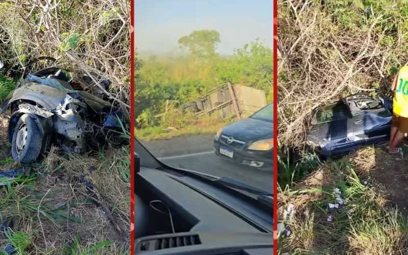 Uma pessoa morre após carro e caminhão caírem em ribanceira na Bahia