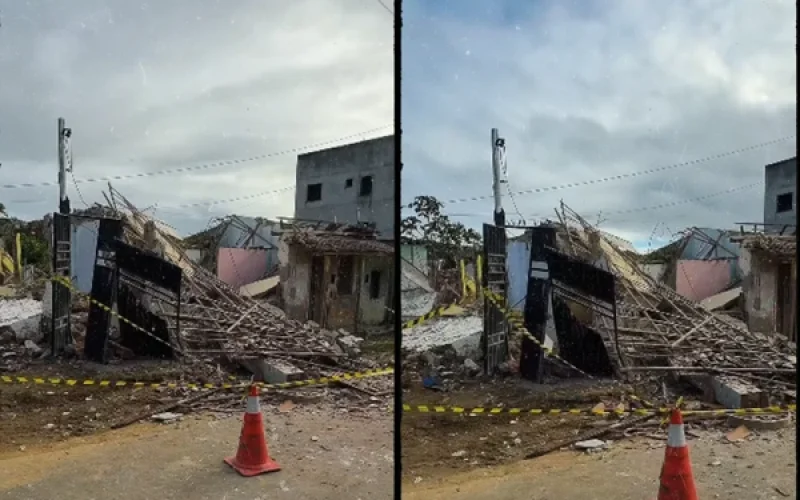 Explosão de botijão de gás destrói casa e deixa três feridos na Bahia