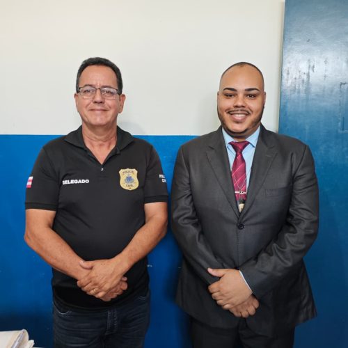 Delegado Almeida e Delegado Lane Andrade discutem segurança pública e direitos humanos em reunião institucional em Ubatã