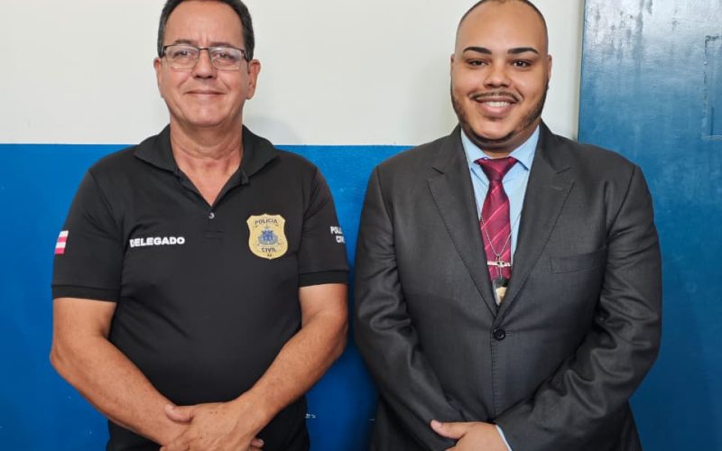 Delegado Almeida e Delegado Lane Andrade discutem segurança pública e direitos humanos em reunião institucional em Ubatã